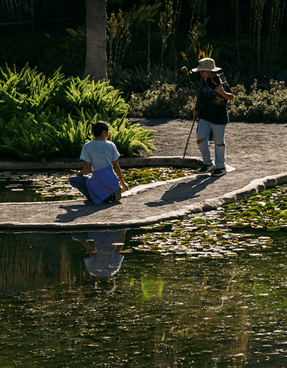 family at SABG near river