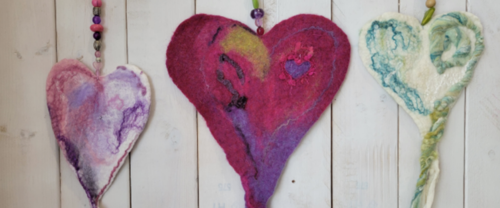 Family Workshop: Wet Felted Heart Ornaments